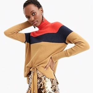J.Crew Colorblock Turtleneck Sweater